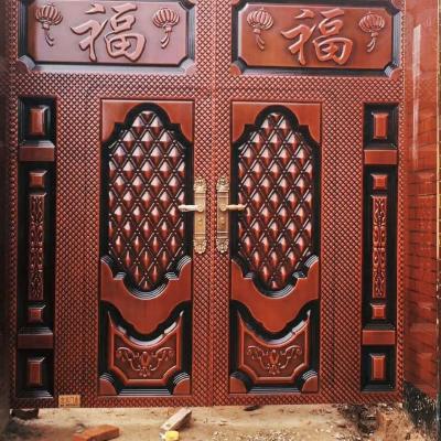 农村自建房大铁门定制进院大门庭院门欧式乡村双开门农村家用院