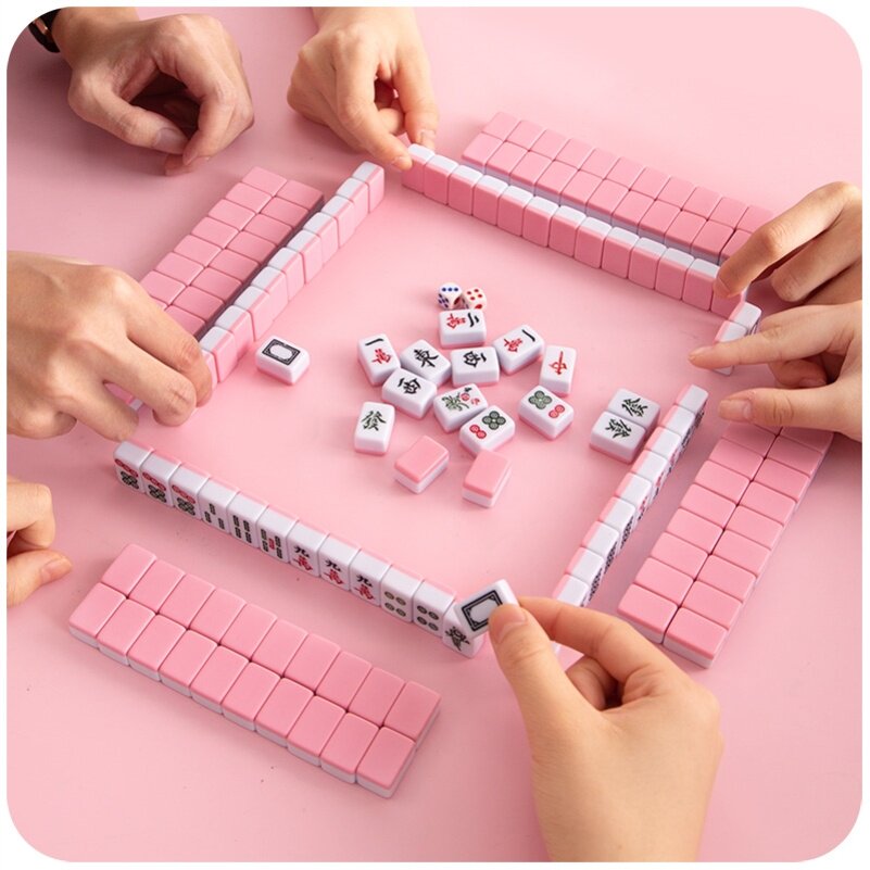 小号迷你麻将网红小麻将户外旅行麻将学生宿舍便携式袖珍家用简装