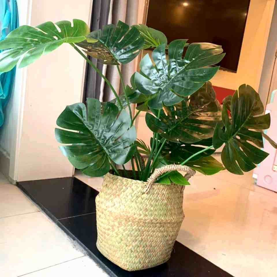 型件欧仿大植堂物假北天真装鸟盆人摆绿客植室旅内蕉厅花饰龟栽背