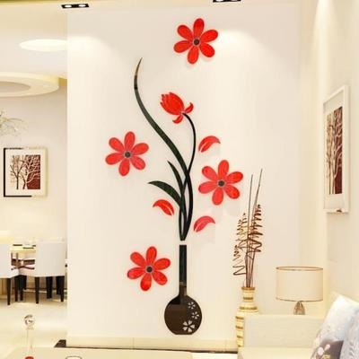 院餐厅墙面装饰立体墙贴花自粘楼梯生动婚房花瓣电视奶茶店贴画贴