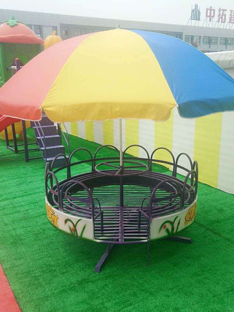 特价幼儿园户外儿童塑料转椅卡通旋转绿色大型室内外荡船旋转木