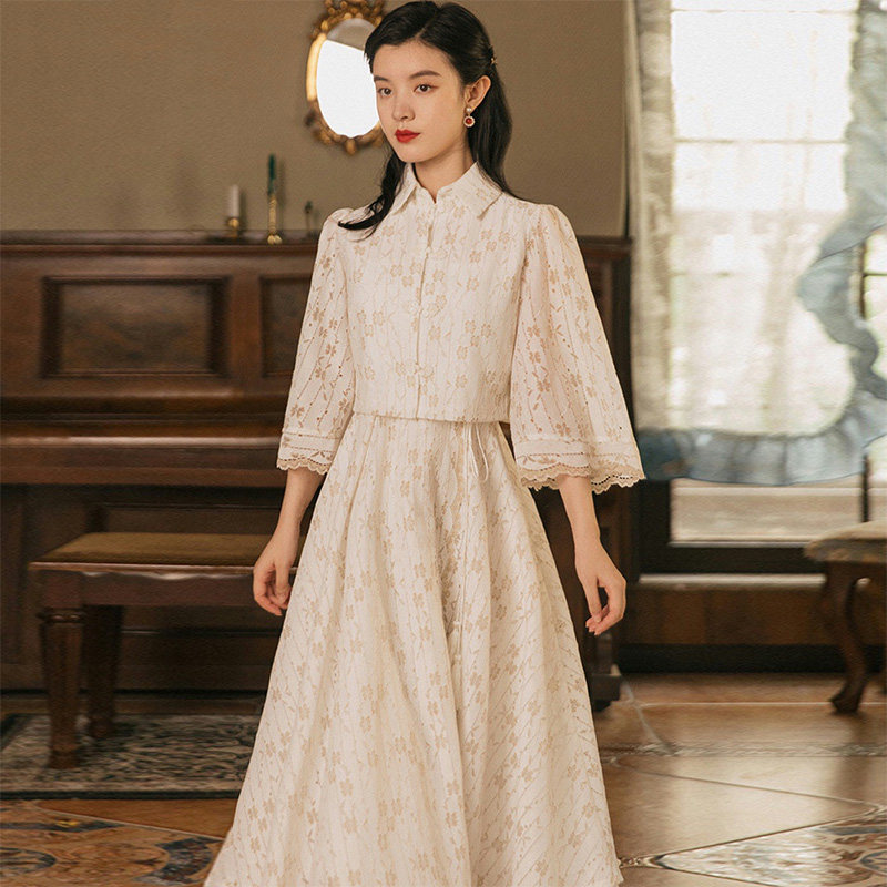 班彤曼旗舰店的优惠券大全—民国复古洋装两件套裙改良旗袍秋款今年