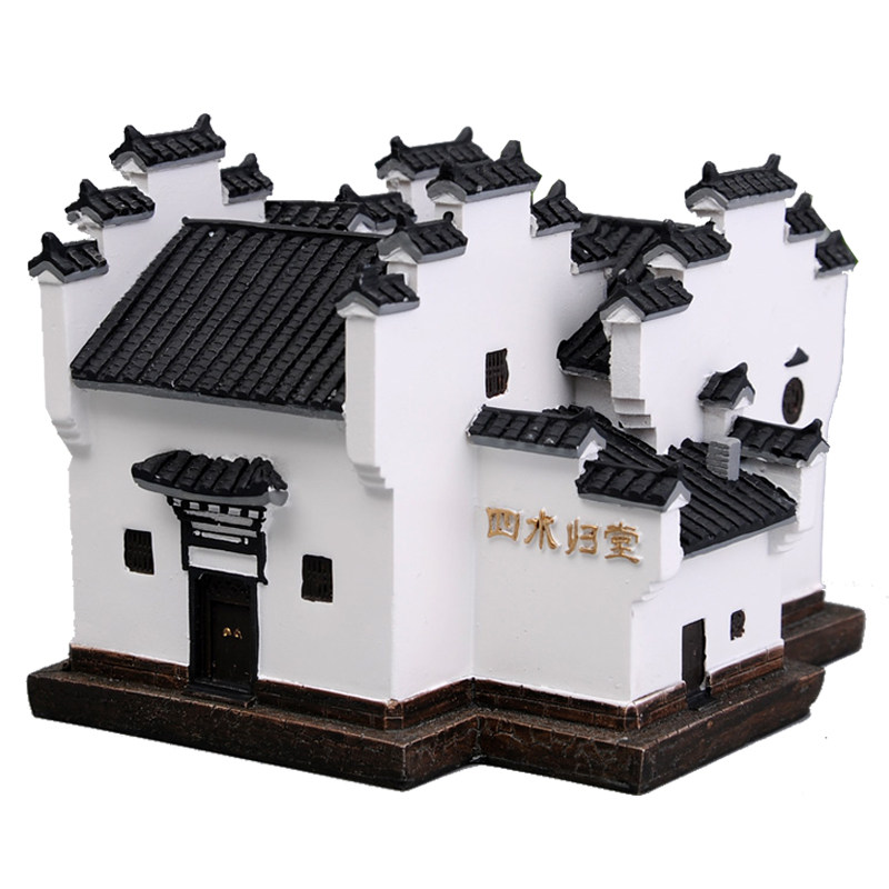 正品创意徽派建筑模型工艺品存钱储蓄罐节日储蓄罐