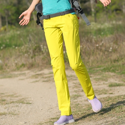 户外女式q速干女长裤弹力薄款修身透气快干运动裤旅游登山徒步特