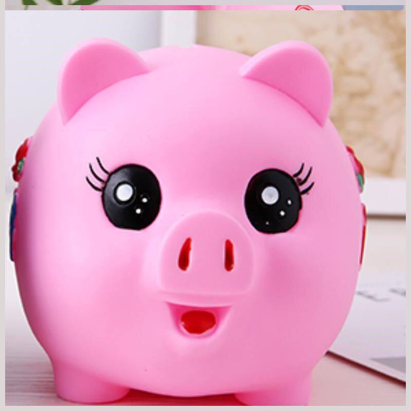 防摔塑料可存可取小孩存钱罐小猪女孩网红卡通小孩可爱儿童储蓄罐
