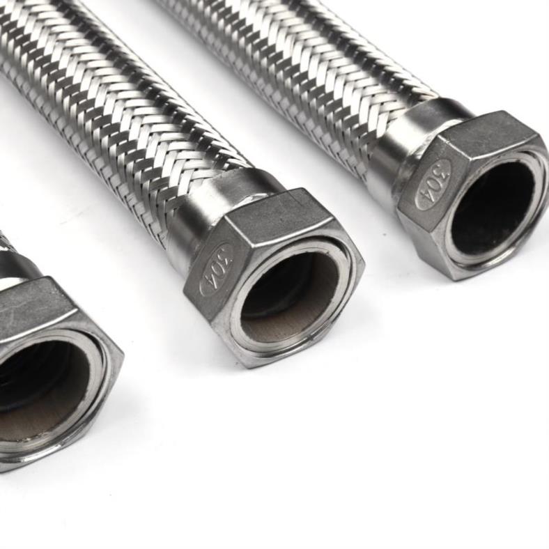304不锈钢波纹管编织软管热水器冷热进水加厚4分金属内外丝dn15