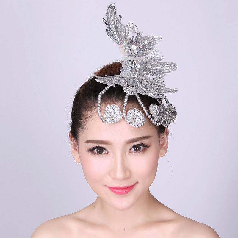 舞蹈头饰头饰舞头花头成人舞蹈广场古典花秧歌新款演出儿童女民族