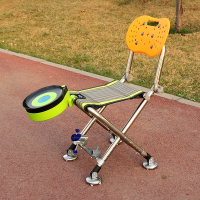 不锈钢钓椅可升降多功能便携式折叠台钓椅靠背调节钓鱼椅子