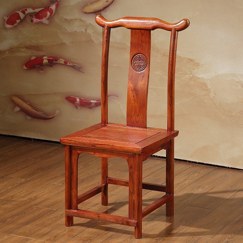 新品围椅实木圈椅牛角椅富贵椅官帽椅仿古榆木椅子凳子餐椅喝茶桌