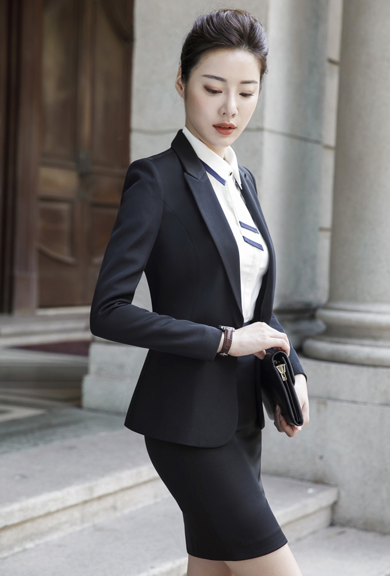 高档职业套装女2021新款春秋长袖西装套装女士西服工装正装套裙工