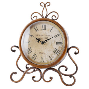 客厅家用仿古石英钟欧式表桌面摆钟台式装饰实木台钟 欧式钟表时钟