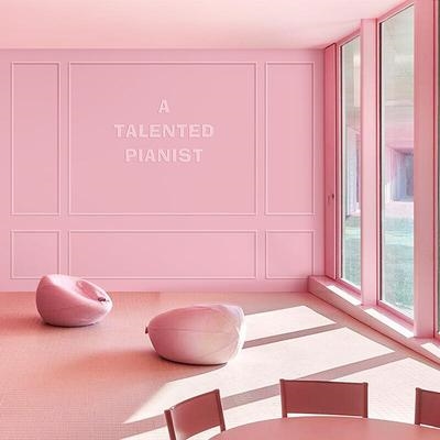 舞蹈室壁纸3d粉色石膏线框奶茶店服装店工作室网红直播间背景墙纸