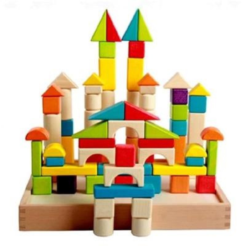 儿童积木认知模型建构方块宝宝堆塔幼儿大号婴儿