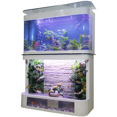 幕墙缸免换水图片】生态鱼缸水族箱水幕墙缸免换水图片大全_好便宜网