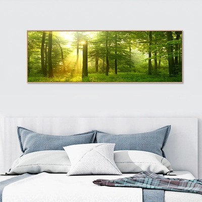 正品卧室床头装饰画山水风景现代简约横版宾馆酒店房间高档墙壁挂