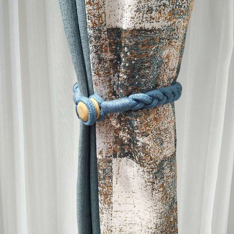 窗帘绑带一对装新款中式大磁铁手工绑绳绑扣轻奢百搭收拢扎束带