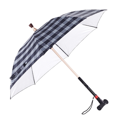 高档拐杖雨伞老人长柄可分离智能手杖带伞防滑多功能四脚遮阳伞拐