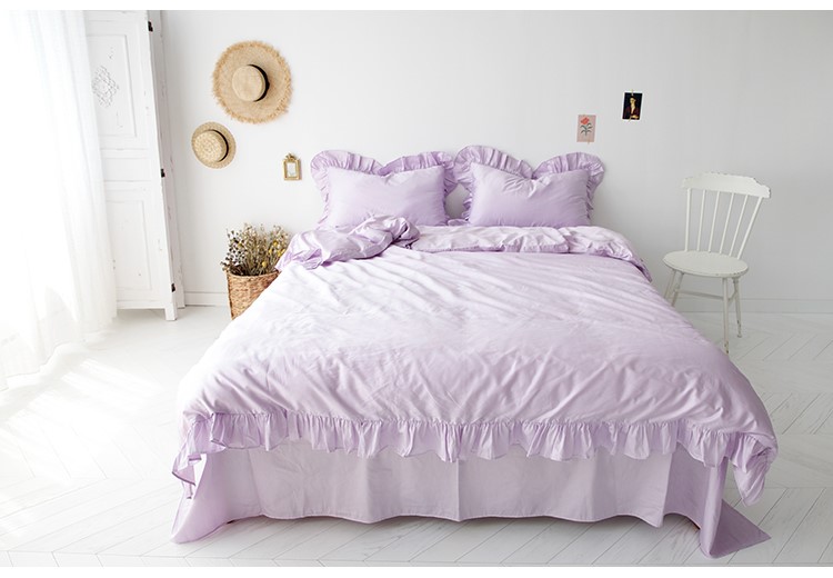 床品四件套浅紫色图片