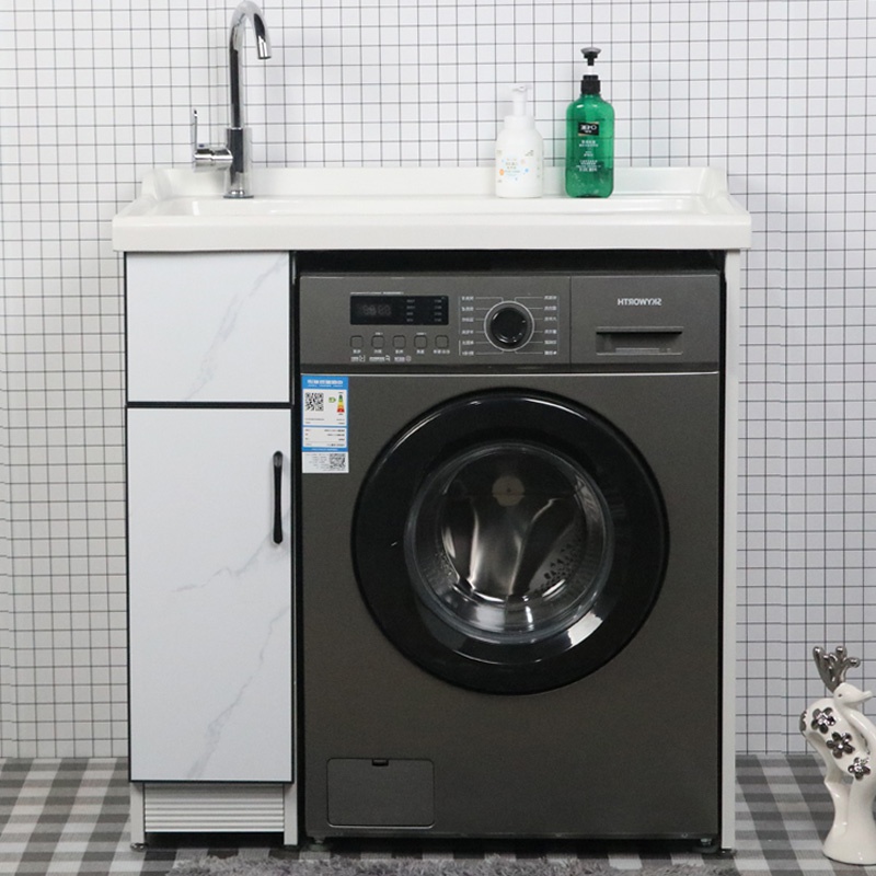 盆搓板洗衣定制滚筒阳台柜衣柜洗衣机台切c角太空池伴侣洗槽加宽