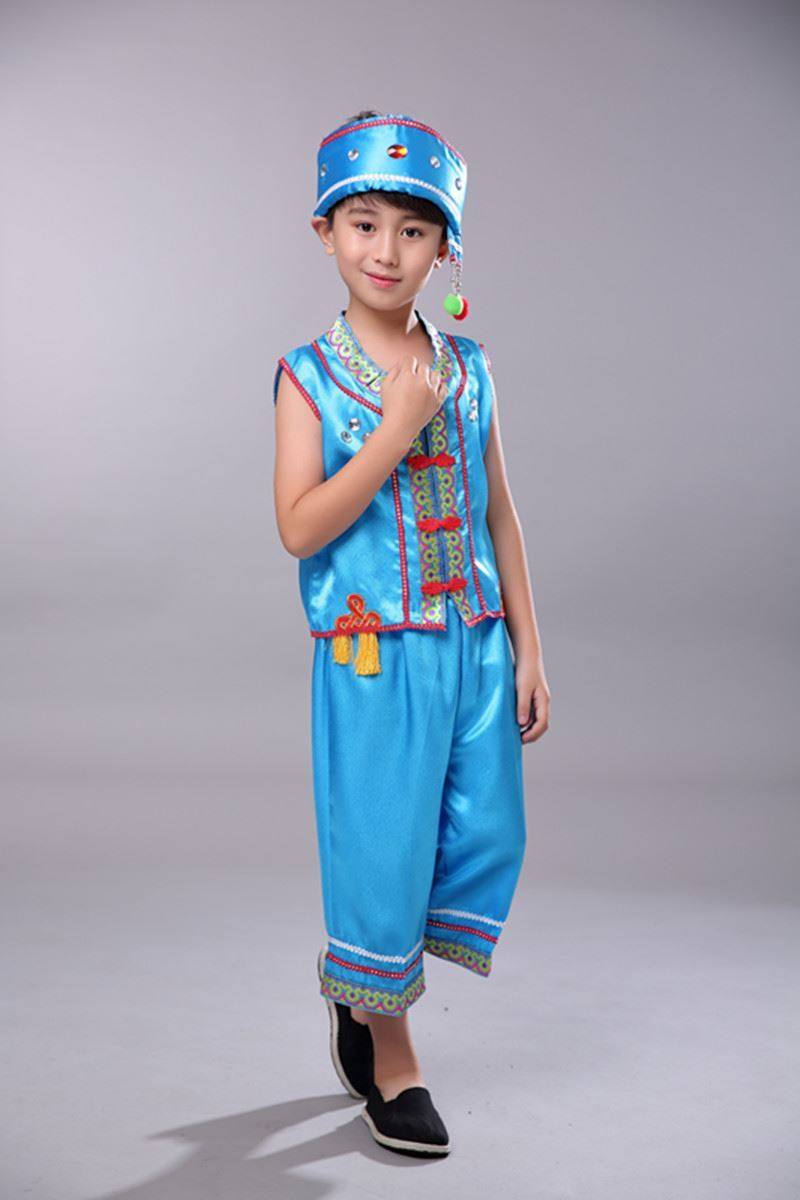 六一节目儿童服装彝族服装全朋小班d舞蹈幼儿表夏服装演小套友苗