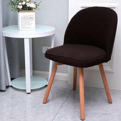 弧形椅子套罩矮背垫子靠背一体半圆弹力通用家用餐桌凳子套罩