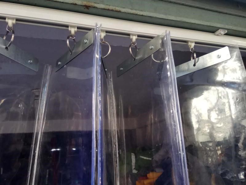 pvc滑动折叠塑料透明隔断门帘防风防水防尘保温推拉空调移动帘子
