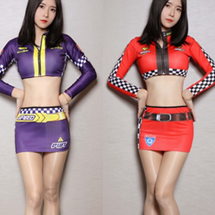 2019新款性感印花车模制服套超短裙短裤套装紧身装夜店ds舞台装