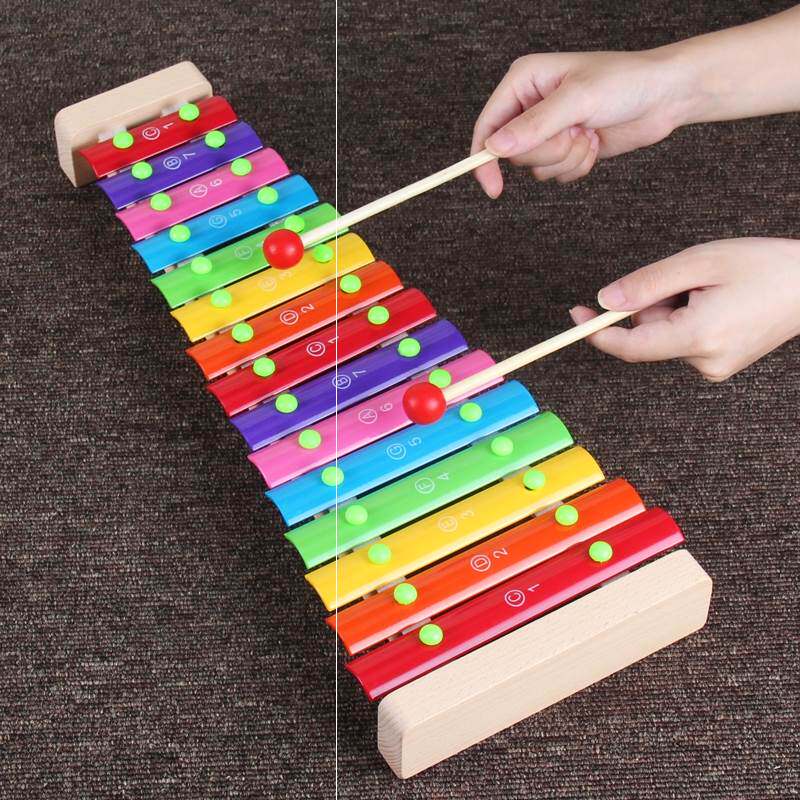 八音琴手敲小木琴男孩女孩打击乐器一两两岁宝宝音乐敲琴