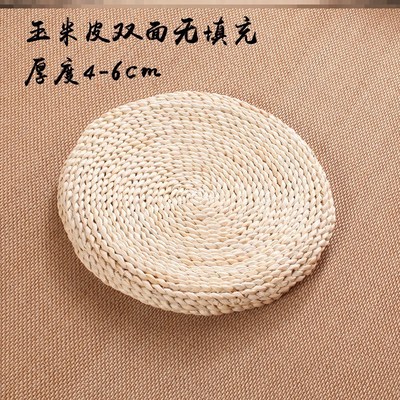 玉米皮坐垫手工编织图片