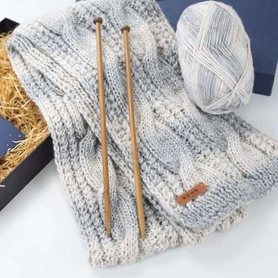 毛线围巾男线手织图片