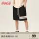Coca-Cola/可口可乐  休闲短裤男百搭夏季美式潮牌冰丝裤子五分裤