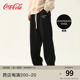 Coca-Cola/可口可乐休闲裤男夏季美式直筒宽松冰丝长裤潮流运动裤