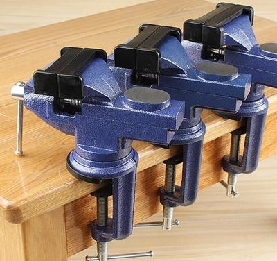 台虎钳家用桌焊接齿雕刻小桌内台钳夹工作台台钻小型固定器夹钳.