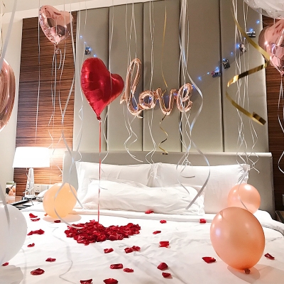 七夕情人节结婚装饰u气球背景生日惊喜求婚520房间浪漫布置告白