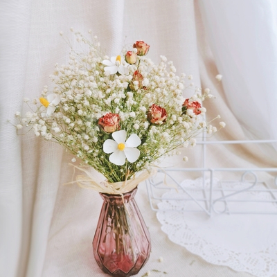 满天星小雏菊干花客厅装饰摆件家居摆设花束ins北欧天然风干真花