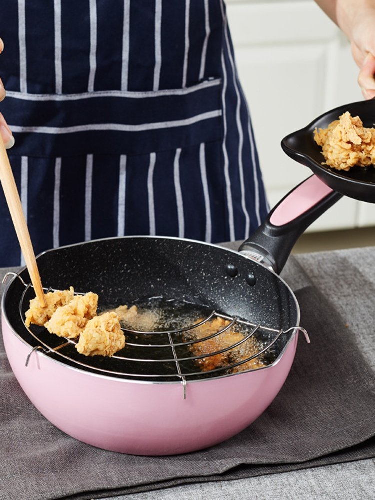 家用小号不粘锅平u底炒锅小型单人小炒锅2人3宝宝辅食一人食带蒸
