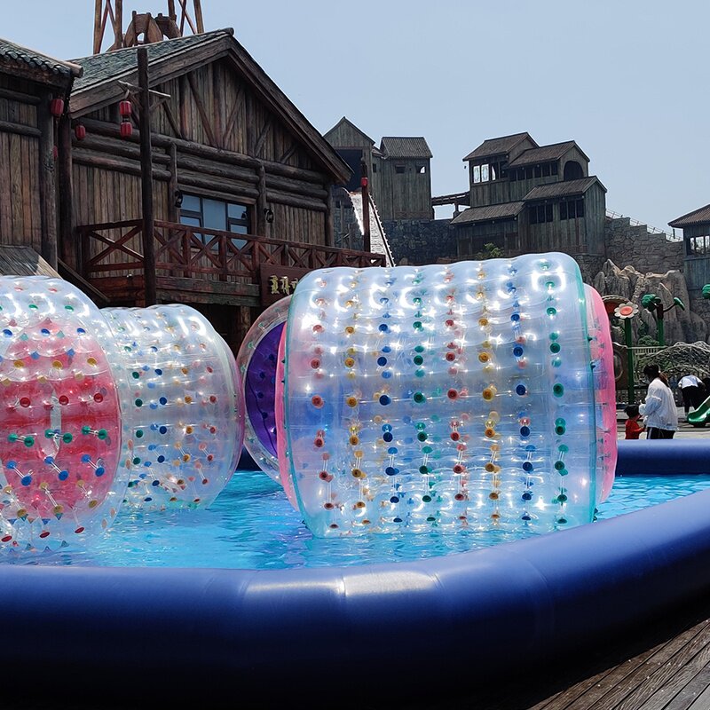 充气水上滚筒大型水池搭配道具步行球儿童乐园配套玩具加厚碰碰球