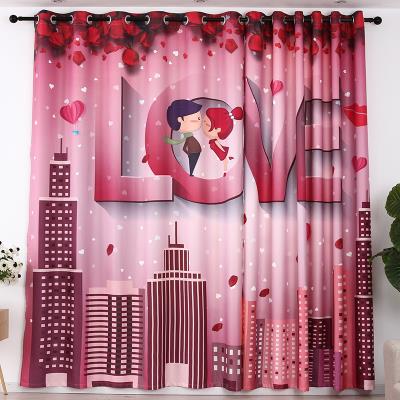 窗帘婚庆结婚婚房粉色图片