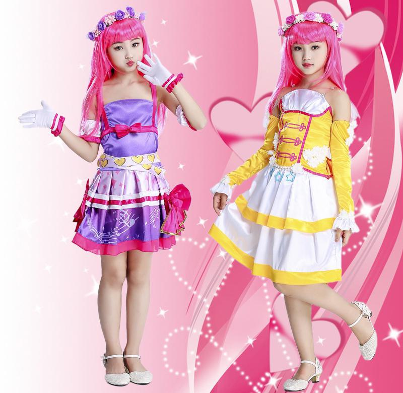 菲梦少女服装连衣裙子套装乔可欣动漫服装小童夏装公主裙舞蹈服装