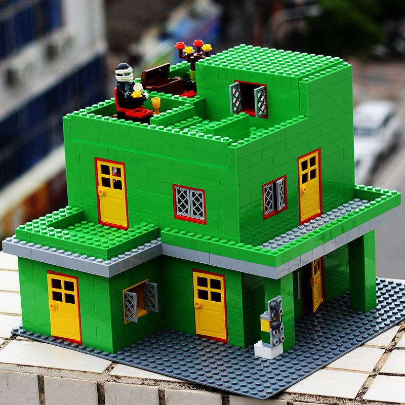 散装_345678岁儿童益智积木玩具小颗粒称斤散件散装别墅房子diy拼装