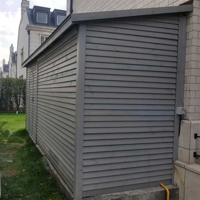 防腐木设备房工具房碳化v木空调外机房锅炉房花园阳光房组装小木