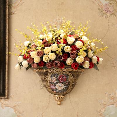 新品高档欧式客花壁挂花盆壁饰墙饰家居墙壁软装饰品玄关厅复挂件