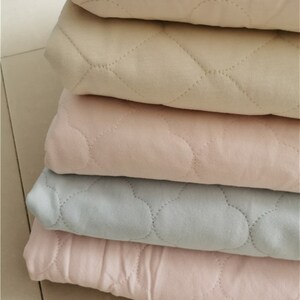 纯棉绗缝夹棉面料布料图片