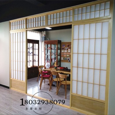 日式门和室门窗格子门榻榻米推拉门实木移门趟门推拉门隔断门定制