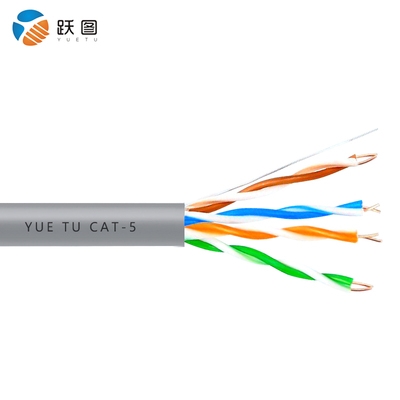 网线超五类屏蔽无氧铜网线福禄克测试工程专用305米纯铜网线.