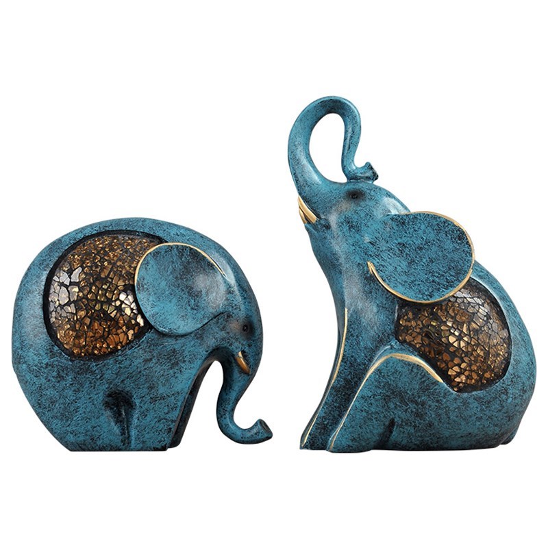 家居饰品夫妻一对送闺蜜结婚礼物大象象 摆件情侣小象新婚象一对