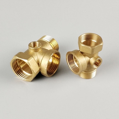 家用自吸泵四通配件无塔供水自动开关压力罐开关增压泵铜四通接头