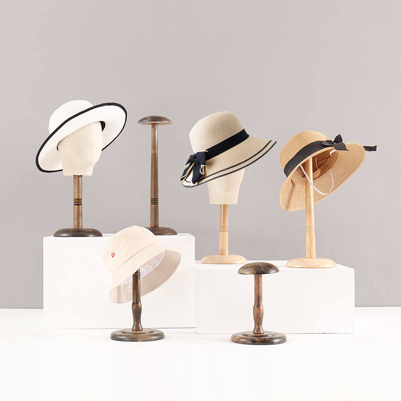 仿古实木帽托内撑挂放帽子的展示架子服装店陈列装饰道具x摆件帽