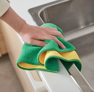 微细纤维双面吸水抹布图片