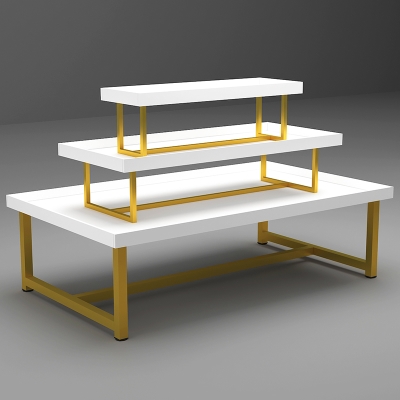 中岛展示台母婴店货架超市堆头化妆品展示柜鞋店饰品展示架流水台